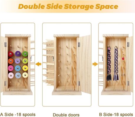 360 graden draaiende houten draadhouder Ideale opslag voor zelfstandig spoelen draad vlechten