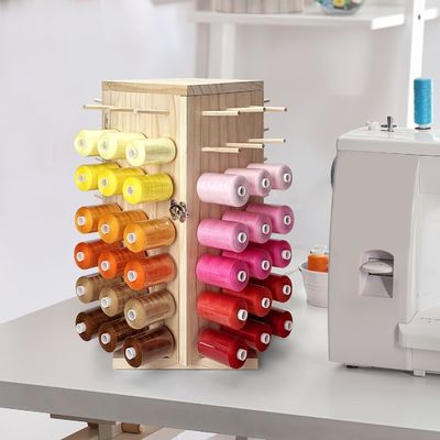 360 graden draaiende houten draadhouder Ideale opslag voor zelfstandig spoelen draad vlechten