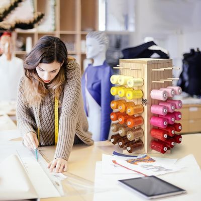 360 graden draaiende houten draadhouder Ideale opslag voor zelfstandig spoelen draad vlechten