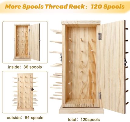 360 graden draaiende houten draadhouder Ideale opslag voor zelfstandig spoelen draad vlechten