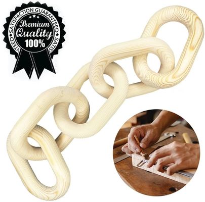Handgemaakte Mango hout keten link decor voor Folk Art stijl Home Decoration