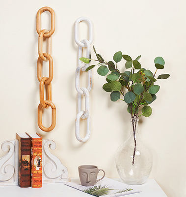 Handgemaakte Mango hout keten link decor voor Folk Art stijl Home Decoration