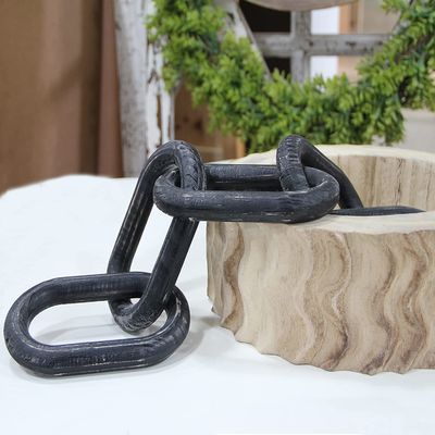Handgemaakte Mango hout keten link decor voor Folk Art stijl Home Decoration