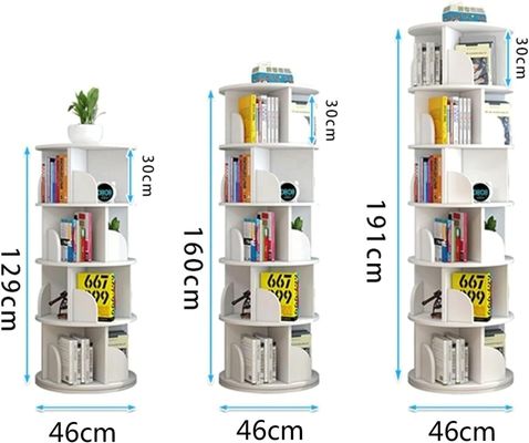 Gepersonaliseerd logo kleurrijke 360 graden draaiende boekenkast voor kinderboekopslag