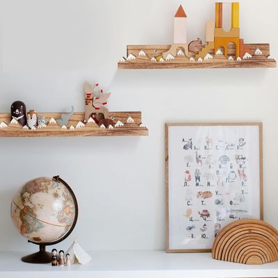 Gepersonaliseerde logo muur gemonteerd rustieke 3 pcs sneeuwberg drijvende planken voor kinderkamer