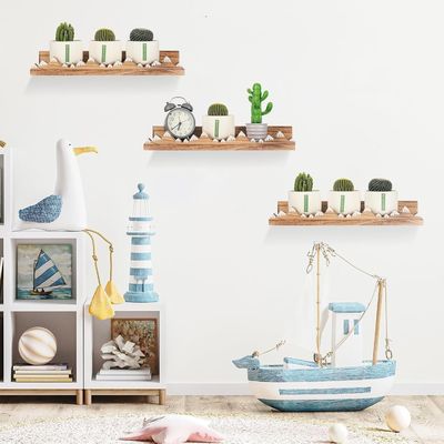 Gepersonaliseerde logo muur gemonteerd rustieke 3 pcs sneeuwberg drijvende planken voor kinderkamer