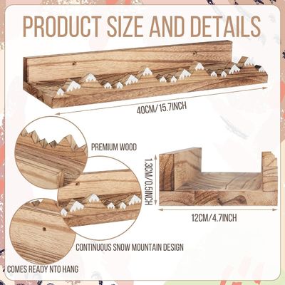 Gepersonaliseerde logo muur gemonteerd rustieke 3 pcs sneeuwberg drijvende planken voor kinderkamer