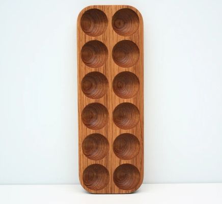 Praktische houten eihouder met één laag voor het organiseren van de toonbank