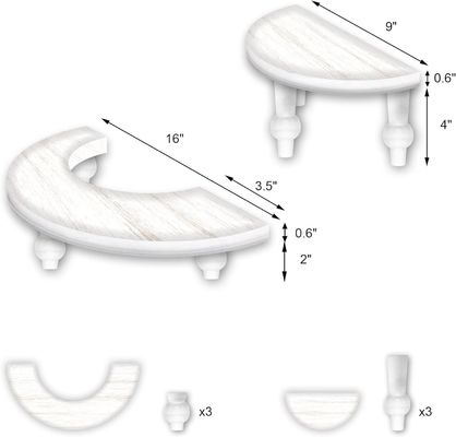 Half Moon Dessert Display Stand 2 verdiepingen houten display risers voor display collecties