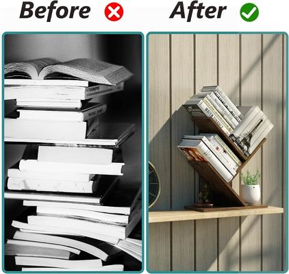 Installatie op de plank Tipe Staand Tipe voor boeken tijdschriften CD's Houten opslagplanken