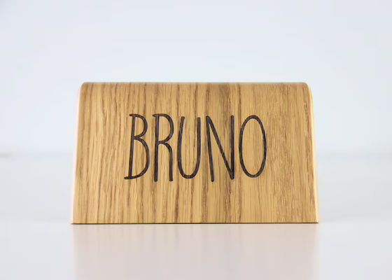 202407 Huisdierencadeau Gepersonaliseerd Houten Voedselstand met Twee Stainless Steel Schalen