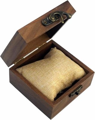 Hoogglanzend rechthoekig Walnoothout Handwerk Juwelen Horloge Houten cadeaubon met aangepast logo