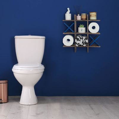 Houten badrolhouder achter deuren/op muren Customized logo toiletpapierhouder stand