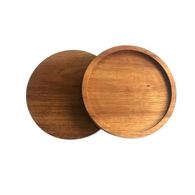 Ronde koffiebeker mat decoratie 10X0.9cm Acacia houten coasters met geavanceerde drukwerk