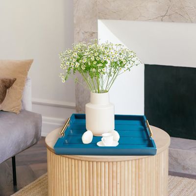 Injectie houten serveerbak Eenvoudige kleur of op maat gemaakte grote Ottomaanse bak met 4 onderlagen