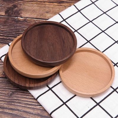 Ronde koffiebeker mat decoratie 10X0.9cm Acacia houten coasters met geavanceerde drukwerk