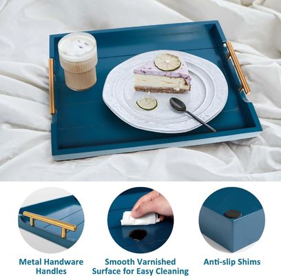 Injectie houten serveerbak Eenvoudige kleur of op maat gemaakte grote Ottomaanse bak met 4 onderlagen