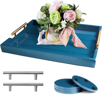 Injectie houten serveerbak Eenvoudige kleur of op maat gemaakte grote Ottomaanse bak met 4 onderlagen