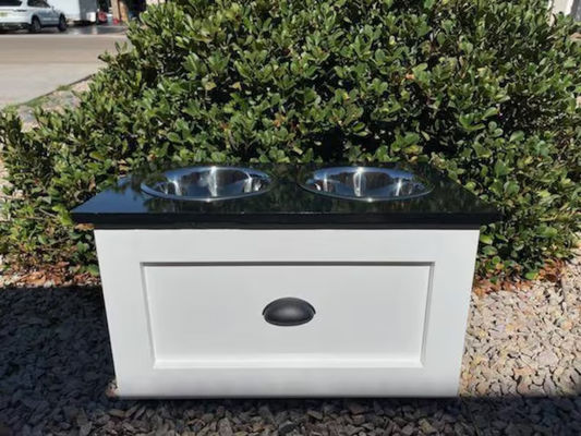 Kleine huisdieren Dieren Voedingsstation Leeftijd Huisdier 2 Schotel Opgetogen Hondenvoerder met lade