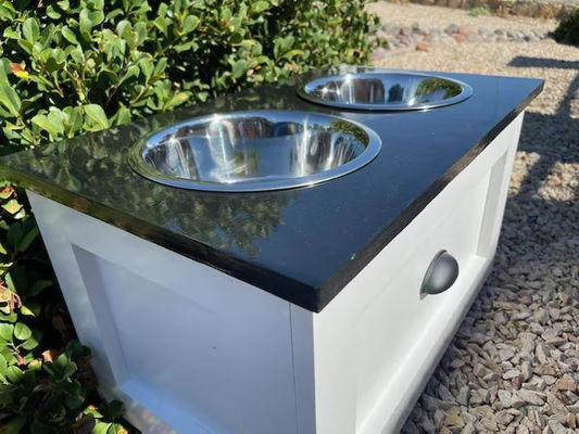 Kleine huisdieren Dieren Voedingsstation Leeftijd Huisdier 2 Schotel Opgetogen Hondenvoerder met lade