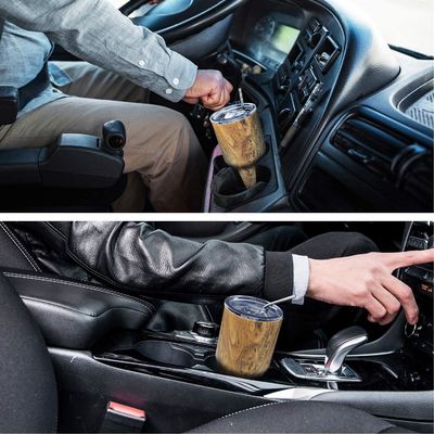 Houtgraan tumbler 30oz roestvrij staal vacuüm geïsoleerde mok voor warme en koude dranken