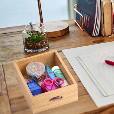 Gesneden milieuvriendelijke vaste houten waspottencontainer voor een op maat gemaakte opslagoplossing