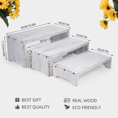 Home Decor en cadeautjes Functioneel ontwerp 3-laag houten messing Cupcake Dessert Display Riser