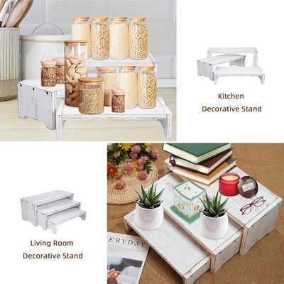 Home Decor en cadeautjes Functioneel ontwerp 3-laag houten messing Cupcake Dessert Display Riser