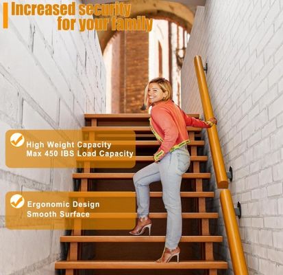Veiligheid van de trappen in de binnenruimte, niet-glijdende leuning, 3 voet pijnboombanden op aanvraag, complete set