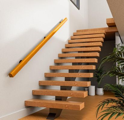 Veiligheid van de trappen in de binnenruimte, niet-glijdende leuning, 3 voet pijnboombanden op aanvraag, complete set