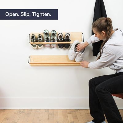 Gepersonaliseerd logo Acceptabel Moderne muur gemonteerde schoenrek voor het hele seizoen