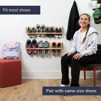 Gepersonaliseerd logo Acceptabel Moderne muur gemonteerde schoenrek voor het hele seizoen