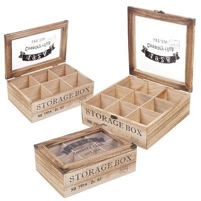 Eenvoudige luxe doos Natuurlijke Acryl Hout Present Houten Open Geschenk Kist Opbergdoos Met Deksel