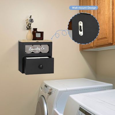 Industriële huishoudelijke organisator op maat OEM massief hout droger plaathouder wasdozen container opslagdoos