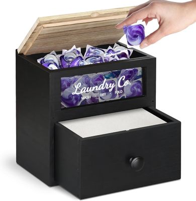 Industriële huishoudelijke organisator op maat OEM massief hout droger plaathouder wasdozen container opslagdoos