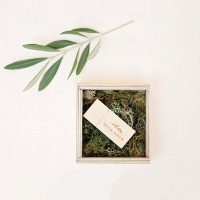 Eenvoudige luxe doos Natuurlijke Acryl Hout Present Houten Open Geschenk Kist Opbergdoos Met Deksel