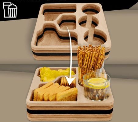 Multifunktioneel serveerbaar dienblad voor snacks en dranken Ruimtebesparende bank bar snackbox