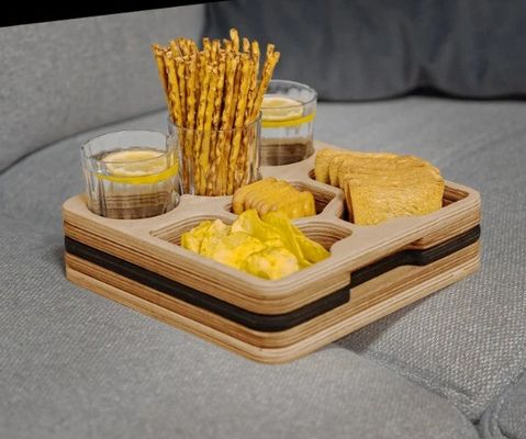 Multifunktioneel serveerbaar dienblad voor snacks en dranken Ruimtebesparende bank bar snackbox