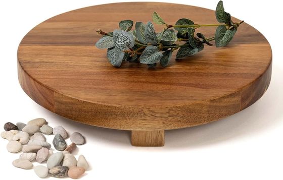 Acacia Hout Riser Ronde voetstuk Riser Board Hout voetstuk Stand voor Keuken Display