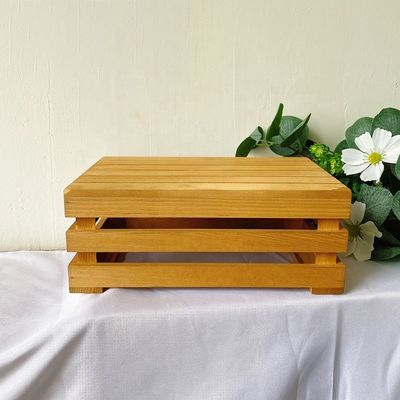 Custom Grootte 3 laag Bamboe Cupcake Stand voor feest Fruit Snacks Serveren Tray OEM ODM
