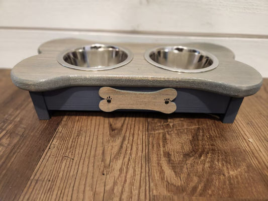 202406 Gepersonaliseerde naamlabel Kleine houten hondenvoermachine voor huisdieren