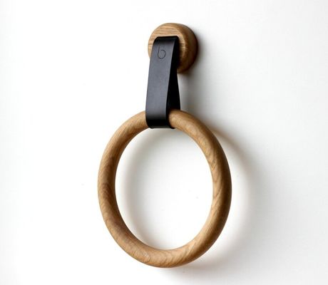 Eco-vriendelijke houten handdoekhouder ring voor badkamer decoratie