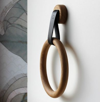 Eco-vriendelijke houten handdoekhouder ring voor badkamer decoratie