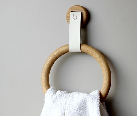 Eco-vriendelijke houten handdoekhouder ring voor badkamer decoratie