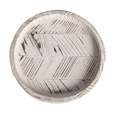 Gepersonaliseerd logo geaccepteerd Boerderij Wit Lazy Susan Ronde bak Vintage stijl Draaibaar Kastenorganisator