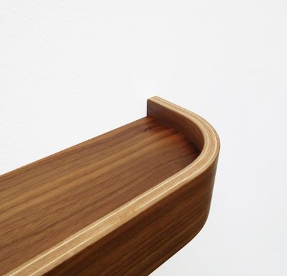 Moderne afgeronde houten planken OEM gebogen walnoot drijvende plank voor thuis