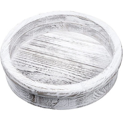 Aanpasbaar 13 inch houten rond bakje met verstoorde afwerking en luie Susan draaitafel