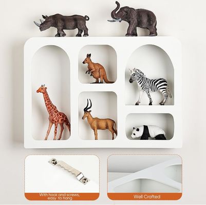 Boho Nordic Modern Style Wand Decor Gepersonaliseerd Logo Drijvend Wandplank met opslag