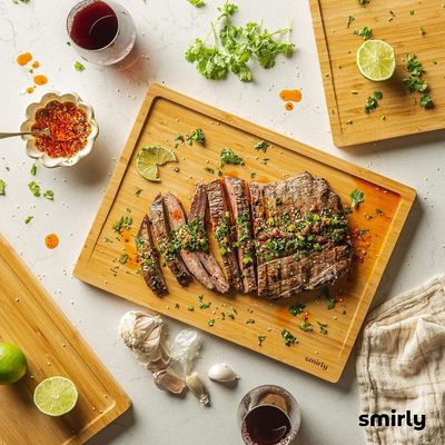 Set van 3 Houten Bamboe Snijplank Set met houder Verbeter uw kookbeleving