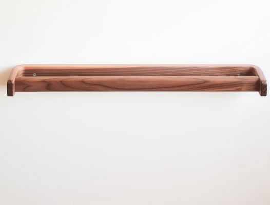 Badkamer handdoekenrek Handgemaakte houten handdoekenrek Grote walnoothanddoekenrail Niet-vouwbare rek